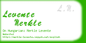 levente merkle business card